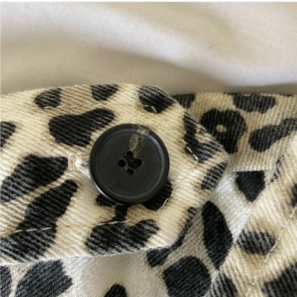 All Saints Leo leopard denim jacket - Picture 9 of 11